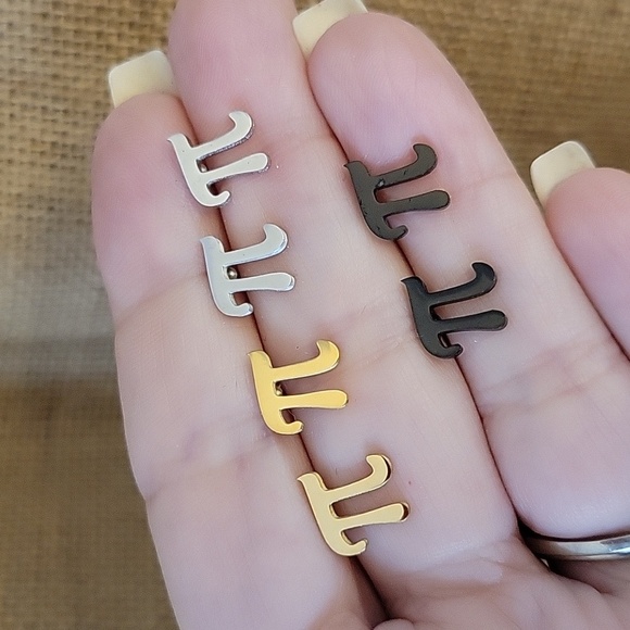 PI STUD EARRINGS, Choice of Color - Picture 1 of 6